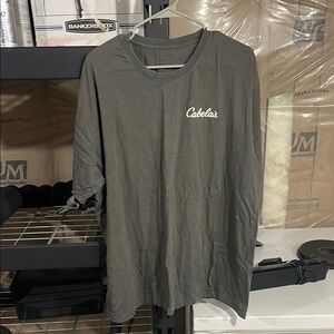 Cabela's Gray Long Sleeve Tee Soft Casual Shirt